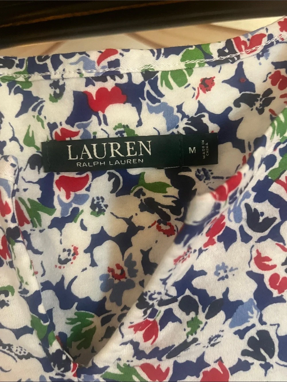 NWT Lauren Ralph Lauren Sleeveless 100 % Cotton Floral Shift Dress or Nightgown - Picture 2 of 5